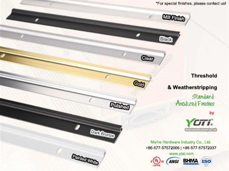 Multiple and Available Colors for Threshold and Weatherstrip