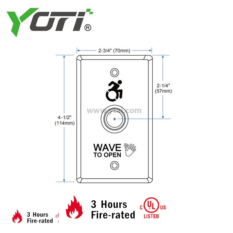 CM-221/A42 CM-221/A42 No Touch Handicap Push Plate Switches