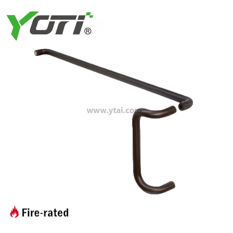 PH174+PB031 Offset Pull Handle Double Bend Push Bar Set