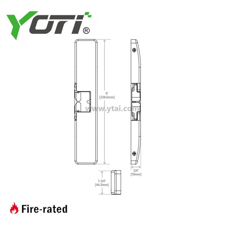 ES010 Stainless Steel Surface Mounted Electric Strike Works with Rim Exit Devices up to a 3/4