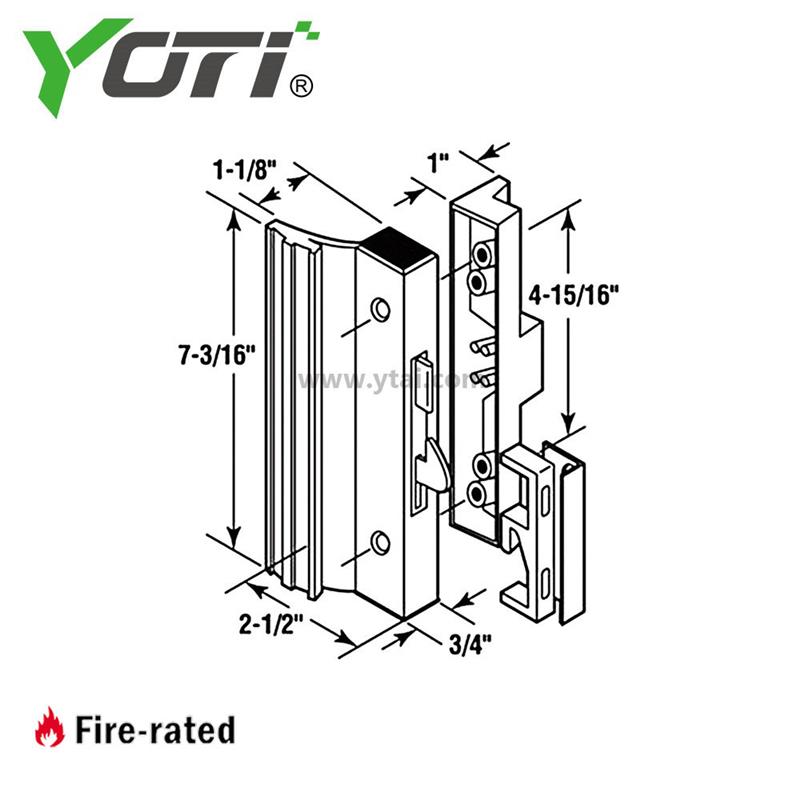 C 1116 Sliding Door Handle With Clamp Latch