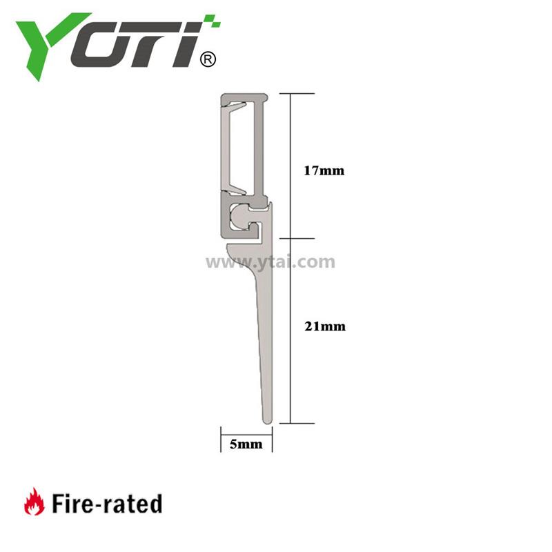 YDB204 Door Sweeps Action Blade Seal Aluminium & Silicone Rubber Fin