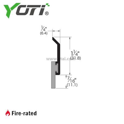 YDB119 Aluminum Door Bottom Sweep Neoprene Strip